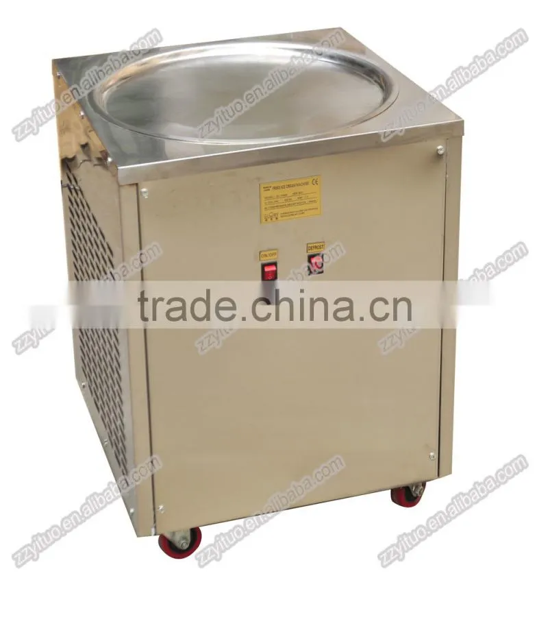 Hign Efficiency Flat Pan Fried Ice Cream Machine