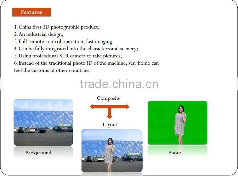 Unlimited 3D Backgrounds Portable Photo Equipment For Fun