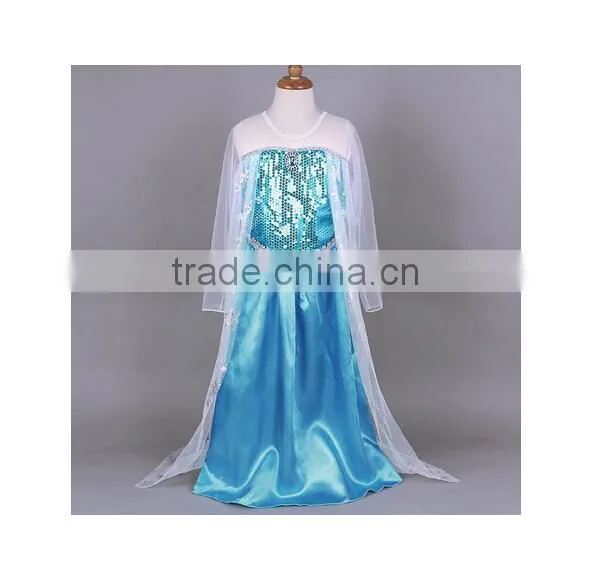 Instyles fashion Cheap wholesale Junhou Brand cheap Fashion Hot Sale Lace Printed Dress wholesale Sequined Long Sleeve Frozen