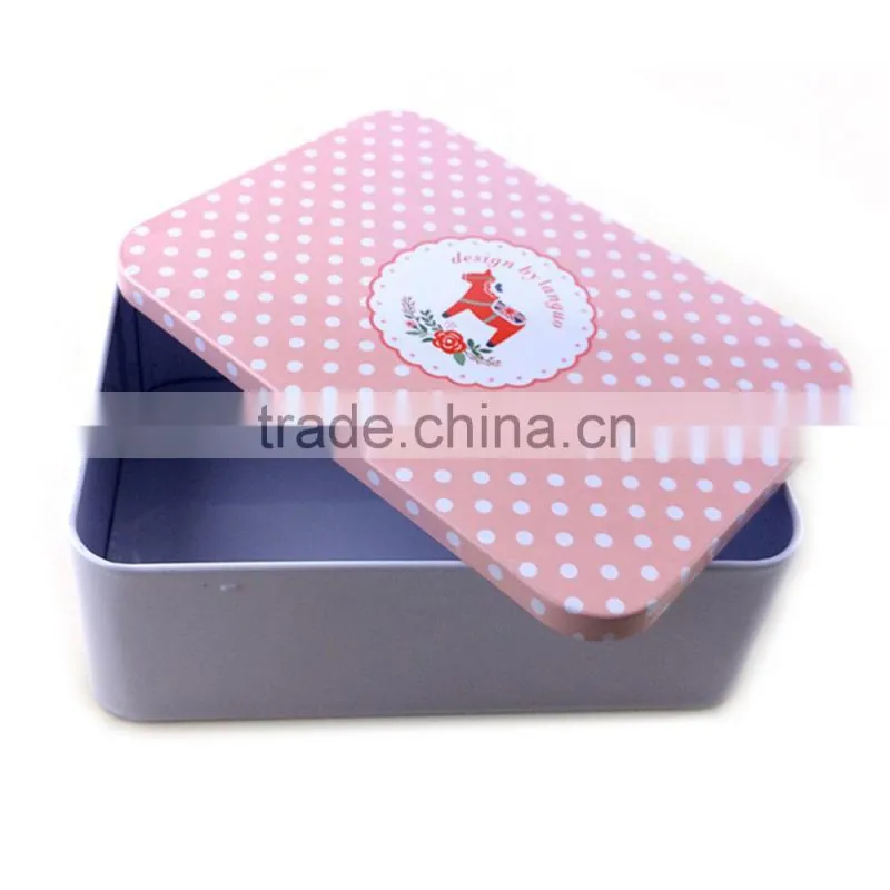 Colorful gift tin case box CMYK printing