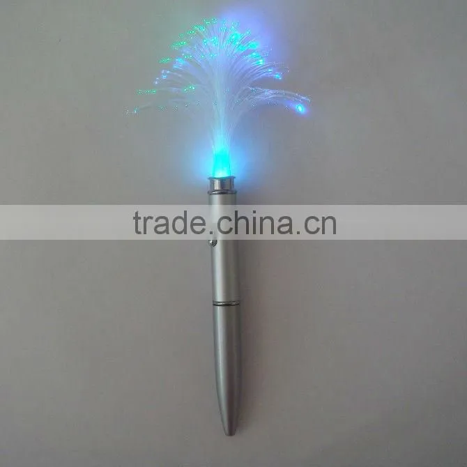 Fiber-optic glowing pen , glow in the dark fiber optic light pen,projector ballpointpen