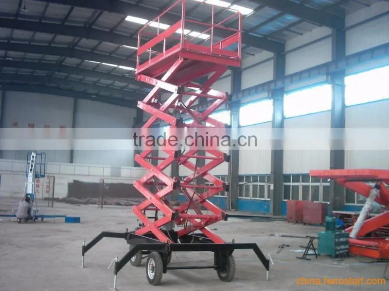 1.35~18m, 0.3 ton double scissor lift table /mini scissor lift table /electric motorcycle lift table