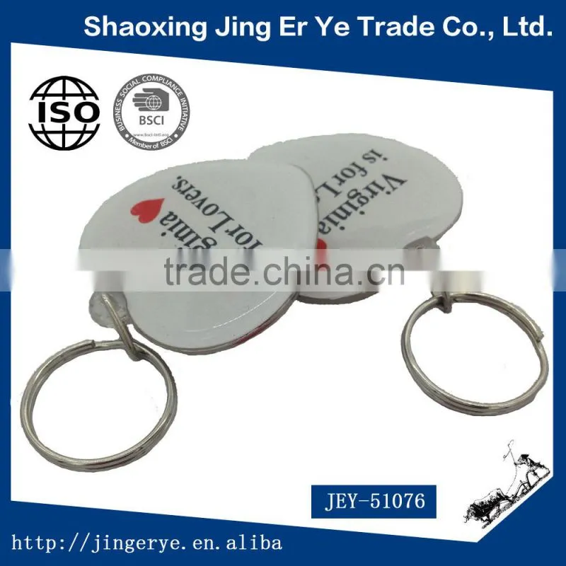 Wholesale Giveaway Heart Shaped For Lovers Acrylic Custom Printed Keychain
