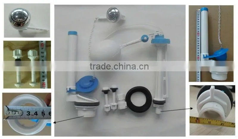 Toilet cistern Bottom inlet valve top press