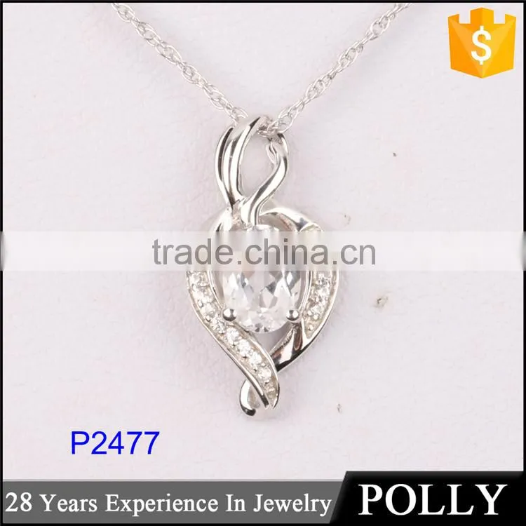 Custom fancy pure silver chain pendant necklace deisign
