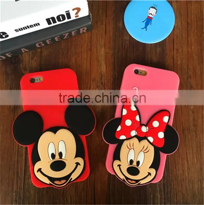3D Cute Cartoon Soft Silicon monkey Phone Case For iPhone 6s