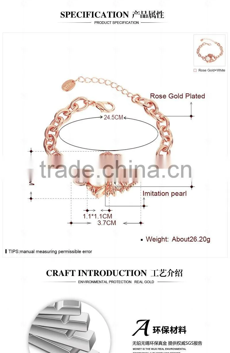 Wholesale woman fashion style charm bracelet