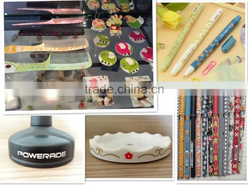 Compact, Heat Transfer Machine for plastic, Cosmetics, Stationnery, roll and platform
