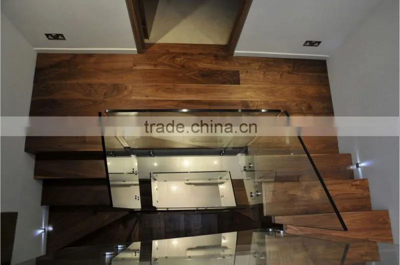 American walnut wood stair tread covers