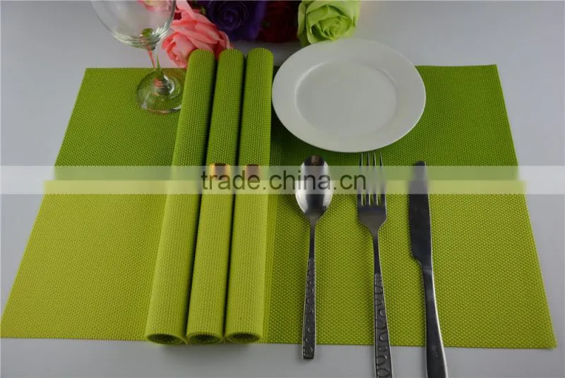 Bright Color shinny green table mats placemats for dining heat insulation kitchen placemat table decoration