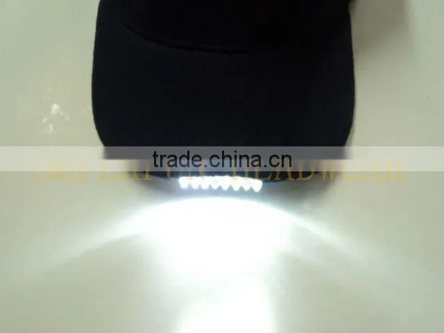 100% cotton fabric LED safety helmet hats