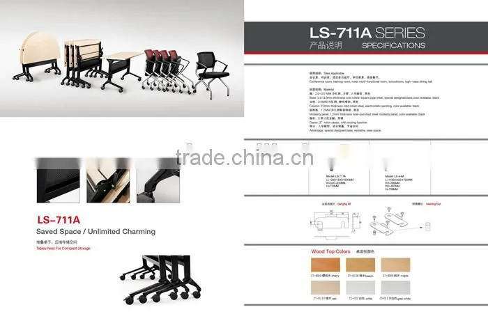 Modern Design Folding Training Table With Wheels