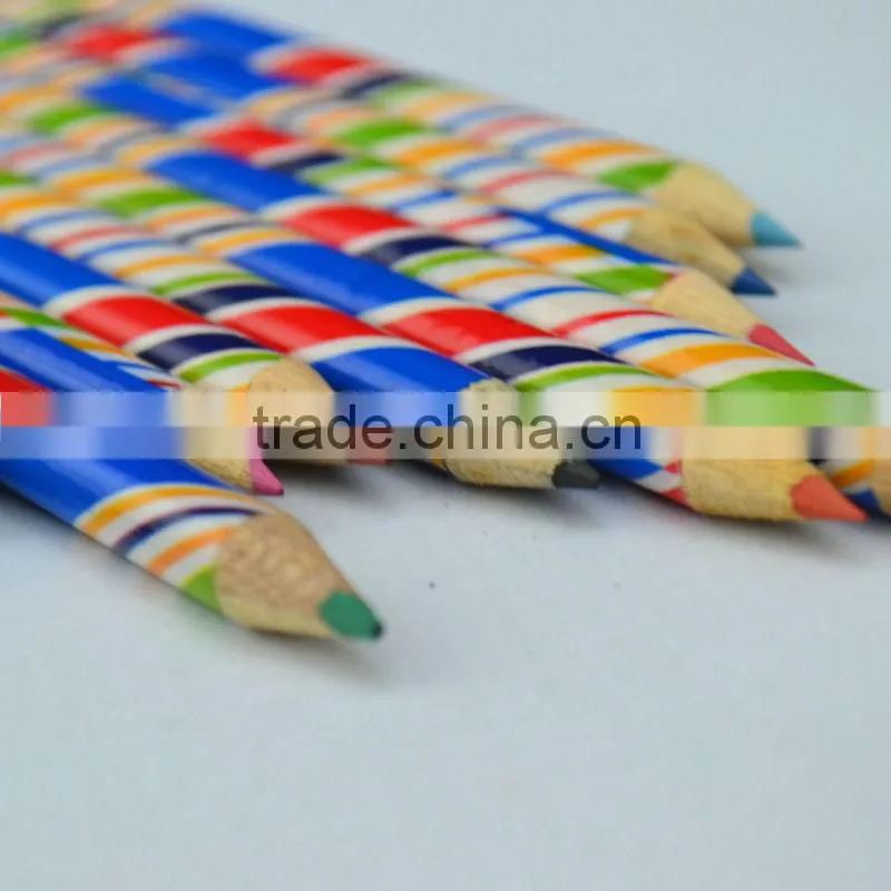 7 inch heat transfer wooden multi colored pencils