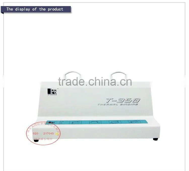 Office equipment perfect thermal binding machine