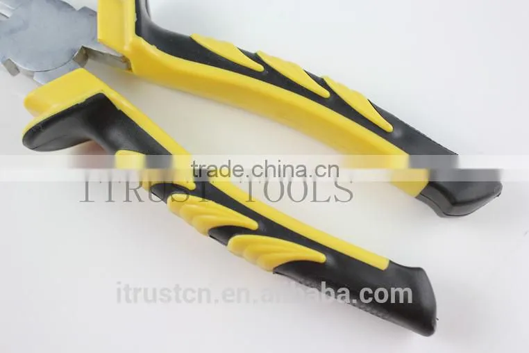 good quality combination plier with blue and gray handle PL1001C GS KING TOOLS