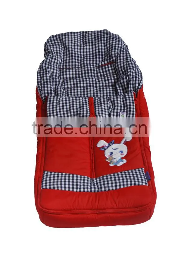 new design fashion baby stroller footmuff with embroider