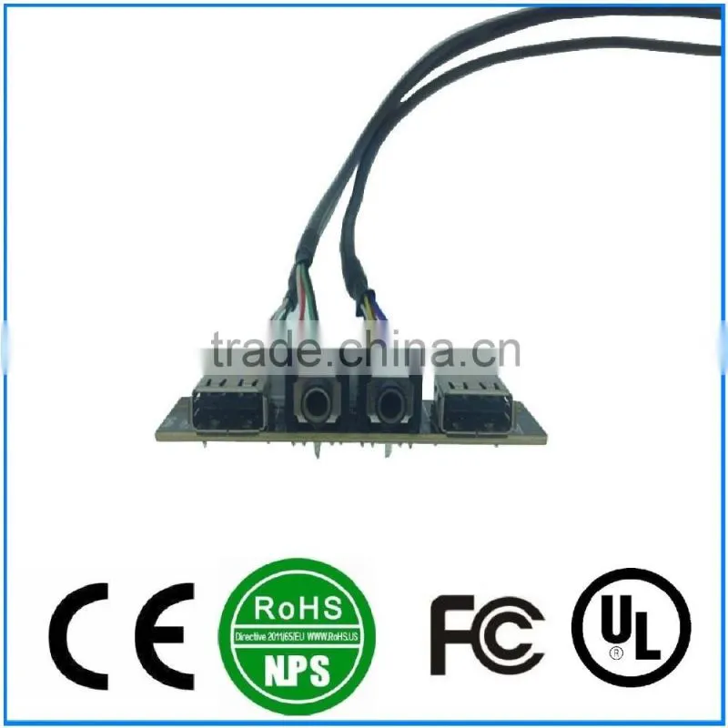 Dual USB2.0+HD AUDIO Computer Front Case Panel Cable Panel-Mount PCB Computer Module