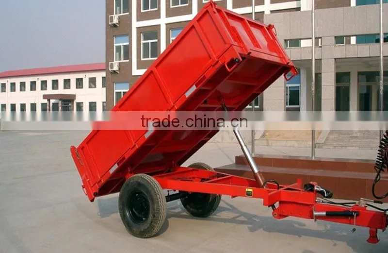 3T single axle trailer hot sale dump trailer with crane