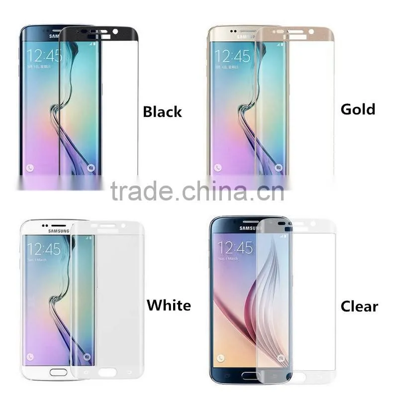 Keno 2016 Newest 3D Hot Curved Tempered Glass Screen Protector for Samsung Galaxy S6 Edge Curved Tempered Glass