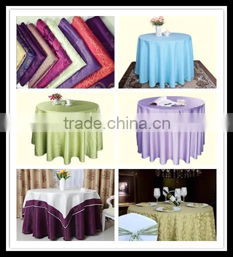 good quality cotton feeling jacquard tablecloth for wedding party