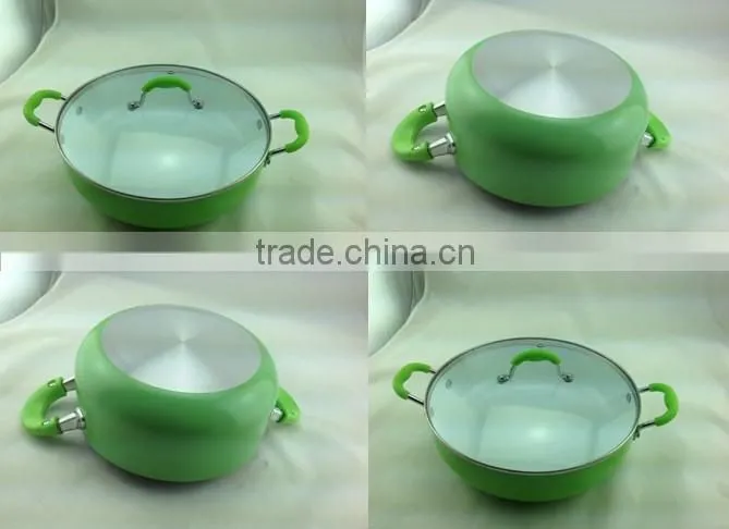 Aluminum Non-Stick Press Soup Stock Cooking Pasta Noodle Pot Cooking Pot Cookware Set with Lid