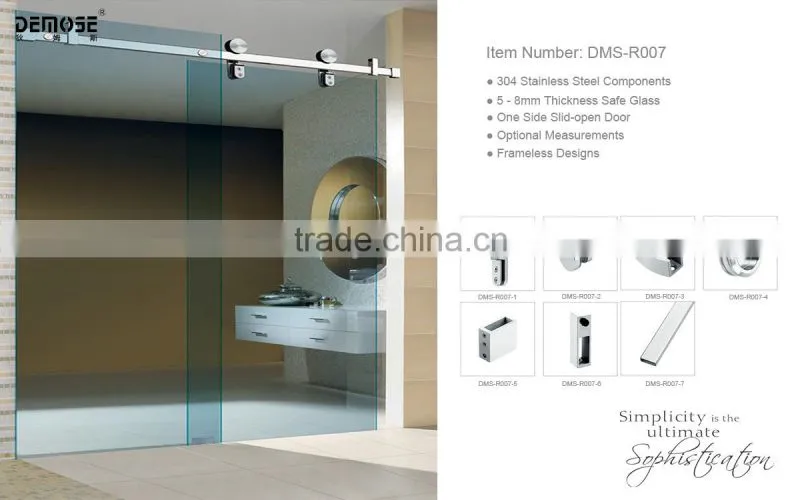 10mm Tempered Glass Used Shower Doors For Prefab DMS-R010