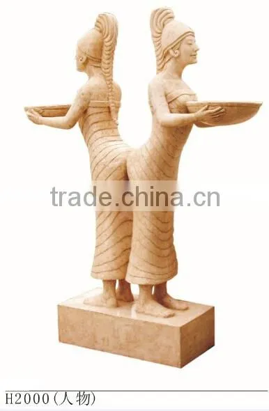 Garden Decorative Carved Stone Life-Size Nude Statue Woman Sculpture
