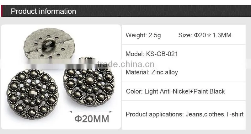 Fashion Beautiful Embossed Logo Coat Sewing Button