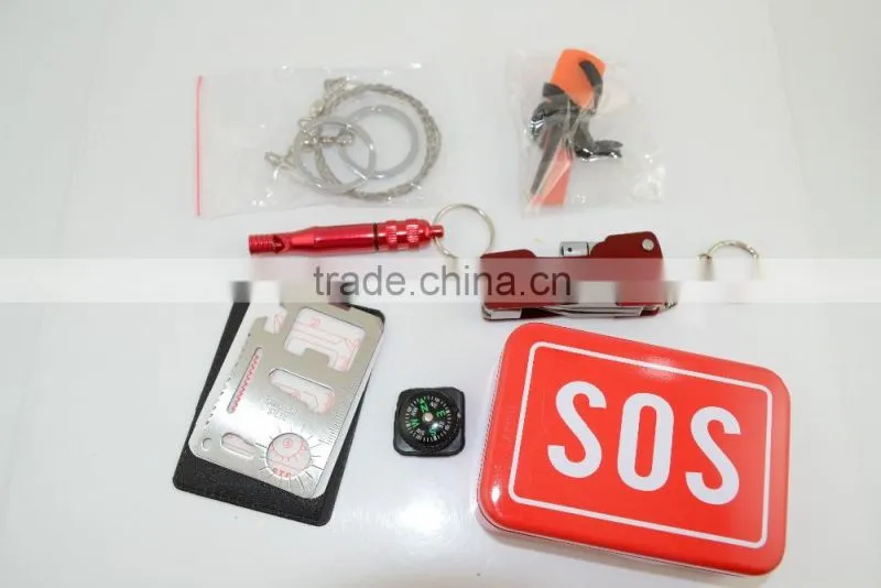 Hot sale camping survival kit/outdoor emergency survival kit