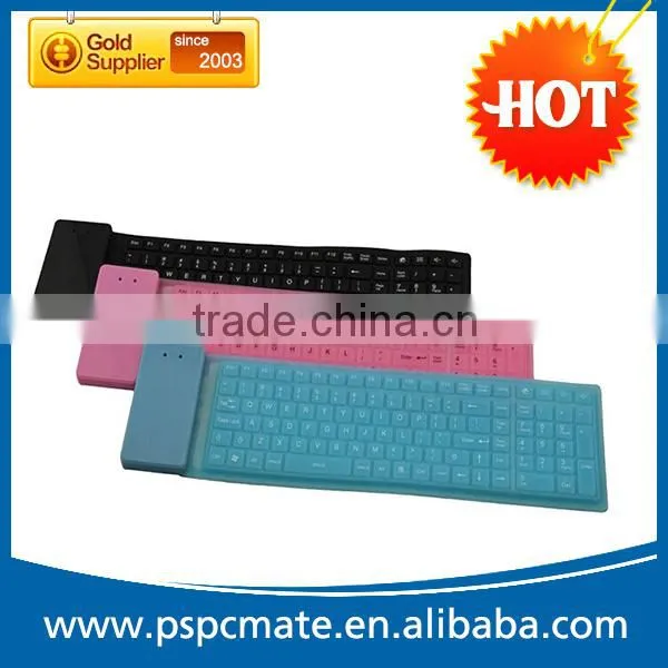 105keys Waterproof Flexible Bluetooth wireless Silicon Keyboard for Desktop/Laptop/Tablet