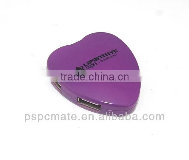 heart shaped usb hub/promotional usb hub