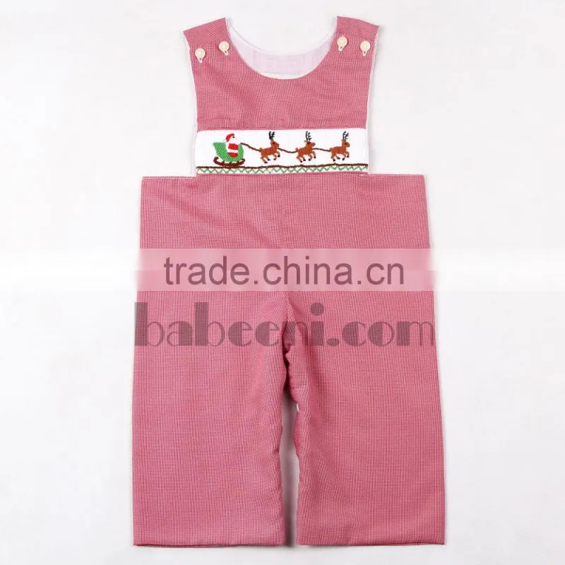 Pilgrim hand smocked baby boy longalls