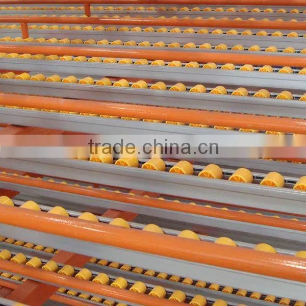 high density Roller Slides Pipe Flow Through Racking