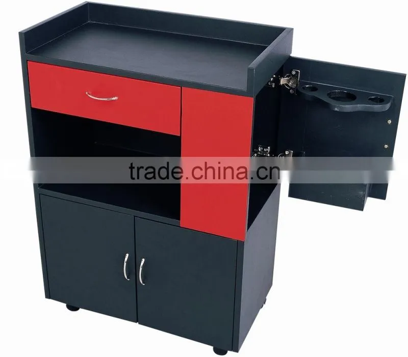 2015 HONGZI hot sale red painting salon trolley