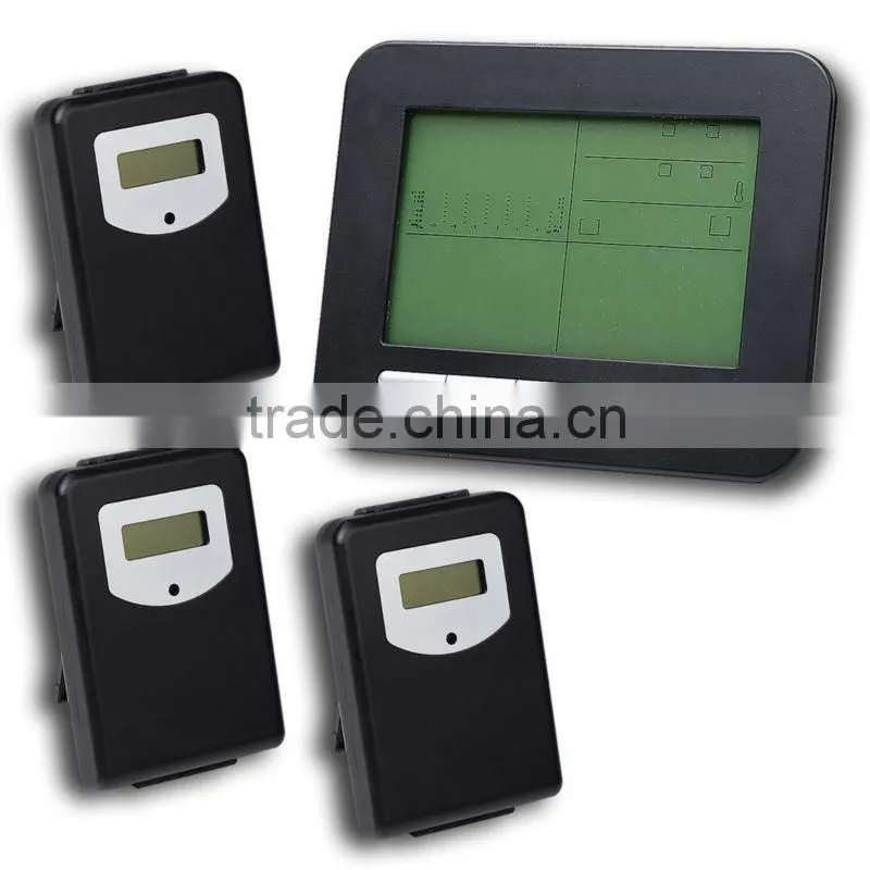 In/Outdoor Temperature Humidity RCC DCF with 3 Sensors Wireless Weather Station