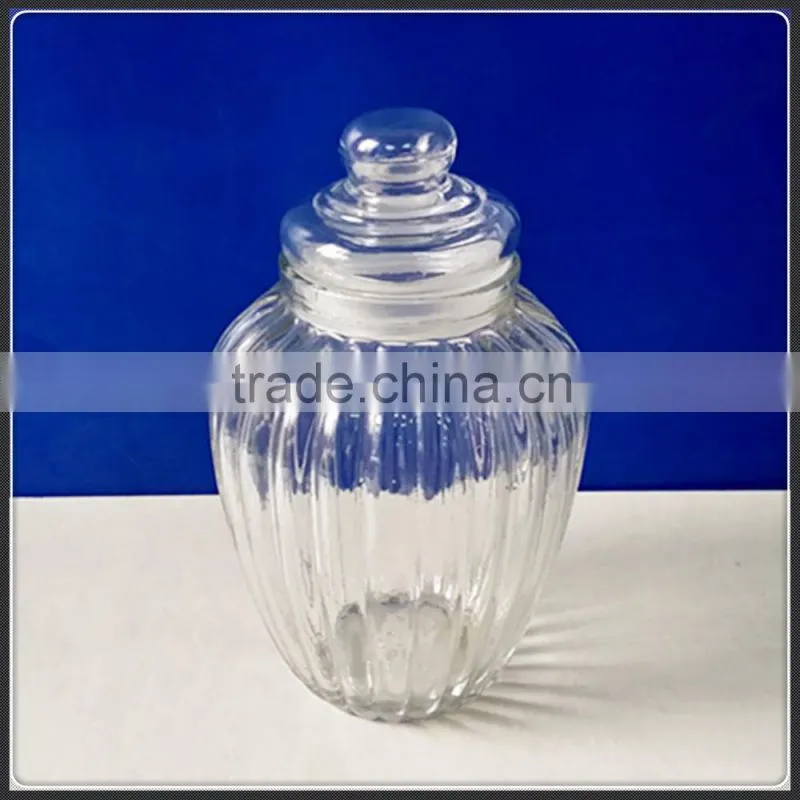 650ml glass cookie jars with glass lids