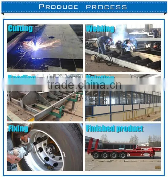 Factory Price Aotong 3 Axles 40 ft Skeleton Container Trailer , 20 ft Skeleton Semi Trailer Container Chassis