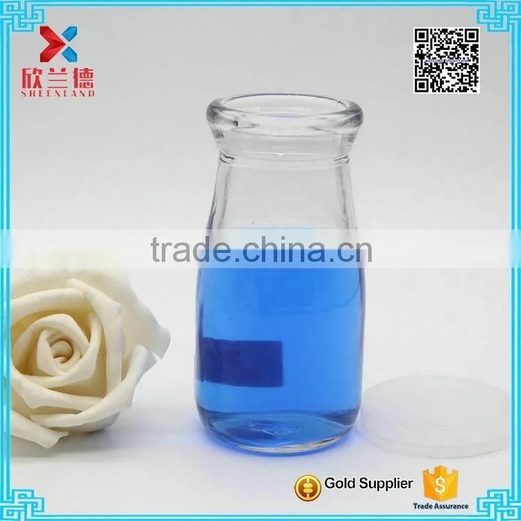 100ml Mini Glass Milk pudding Jars Wholesales With Plastic Cap factory price