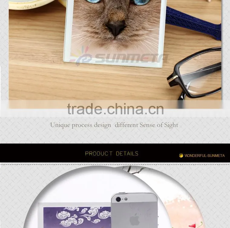 Sunmeta factory directly blank sublimation Square glass coaster BL-17A