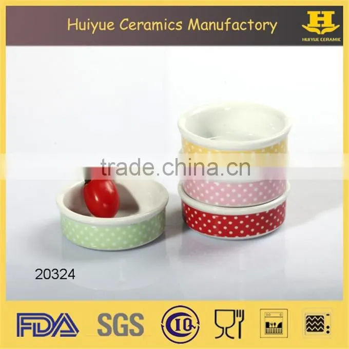 ceramic shell dish with printing ceramic dish with printing dots