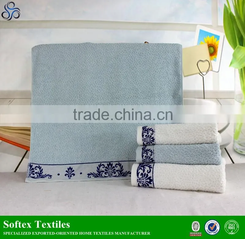 manufacturer of 14S 100% cotton Honeycomb jacquard bath towels special in super market 70x140cm 400g