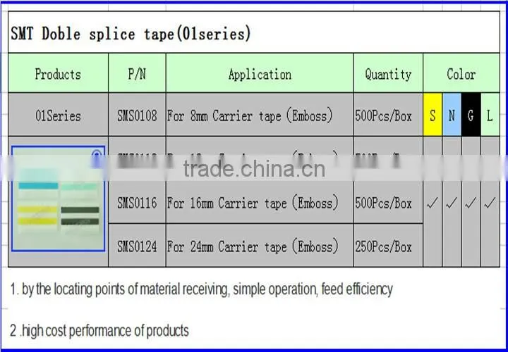 customization available double smt splice tape
