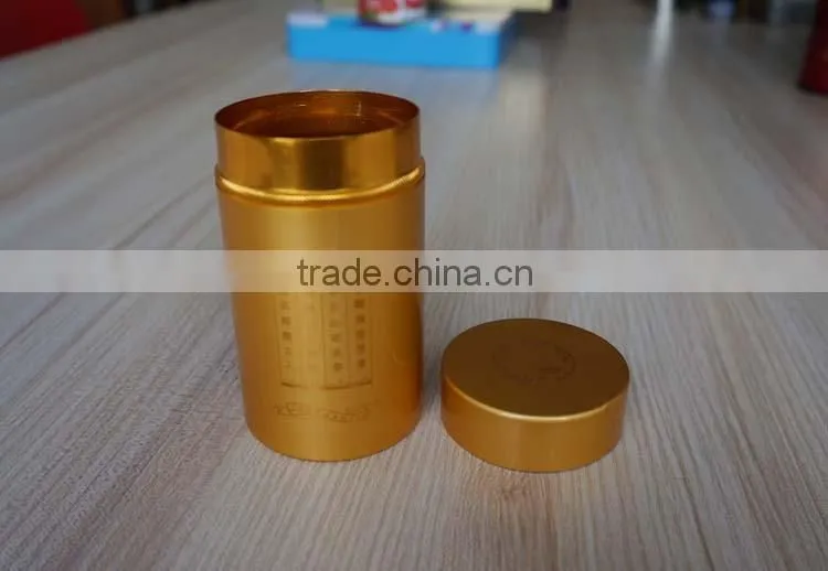 Small Gold Round Tin Can For Tea Package