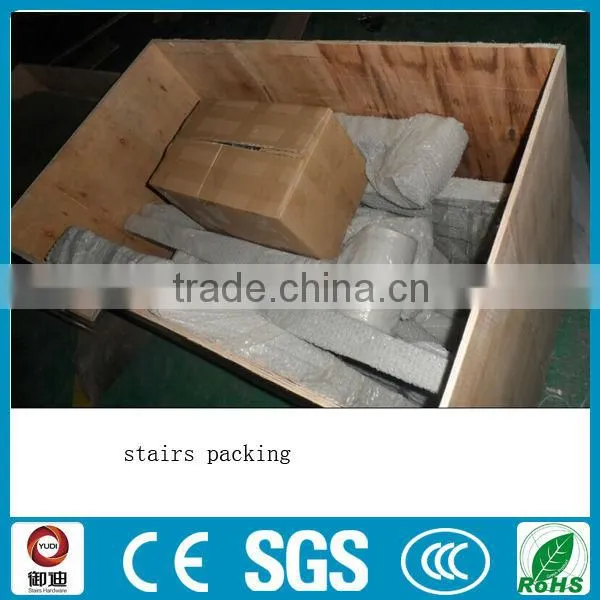 indoor commerical tempered glass curved staircase design