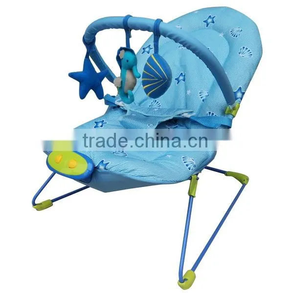 Adjustable light weighted musical baby bouncer with lovely toys