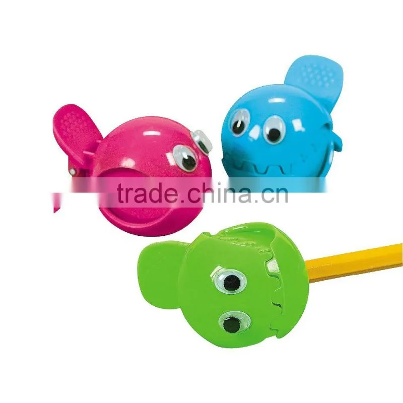 Factory Wholesale Custom Cheap Neon Color Plastic Pencil and Crayon Sharpeners New Fashion School Novelty Stationery Gift