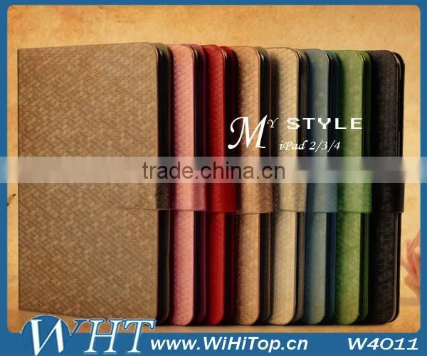 Diamond Leather Case For iPad Mini. Stand Wallet Flip Case For iPad Mni WHTS003