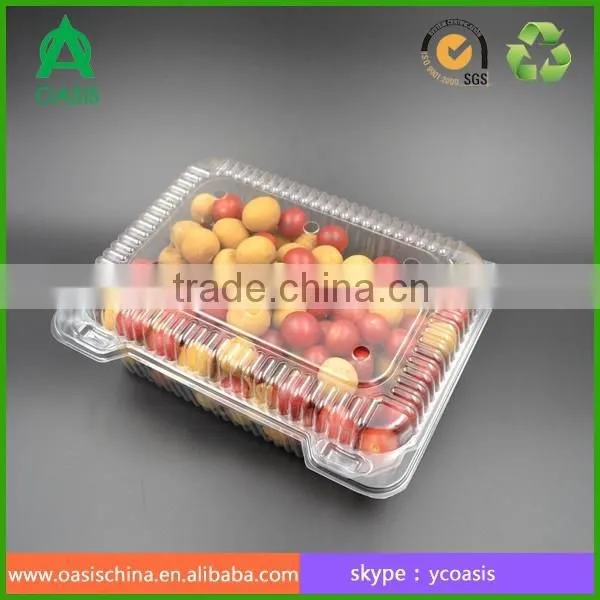 Clear plastic vegetable packaging box
