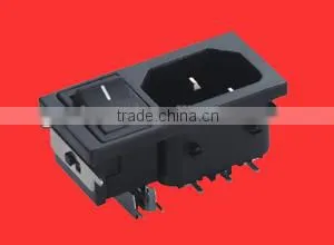 IEC C14 socket with switch