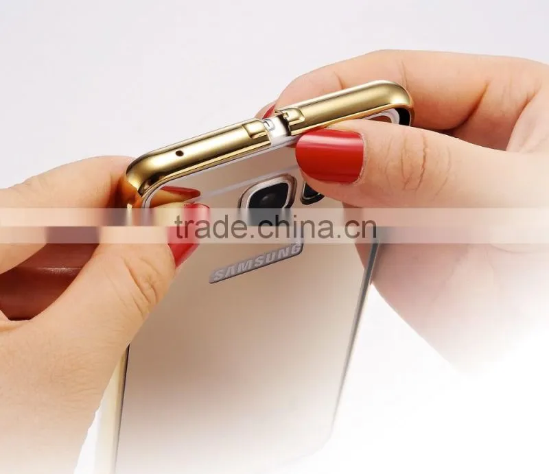 High Quality Aluminum Mirror Bumper Cell Phone Case For Samsung Galaxy Note 5 Mirror Case